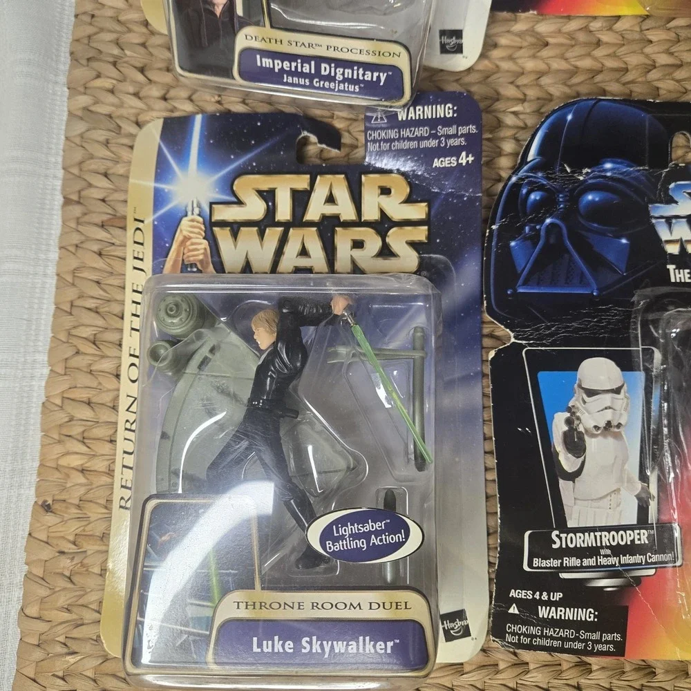 Lot Of 4 Vintage Star Wars‎ Kenner Hasbro Figures 2003 1995 New Original Sealed